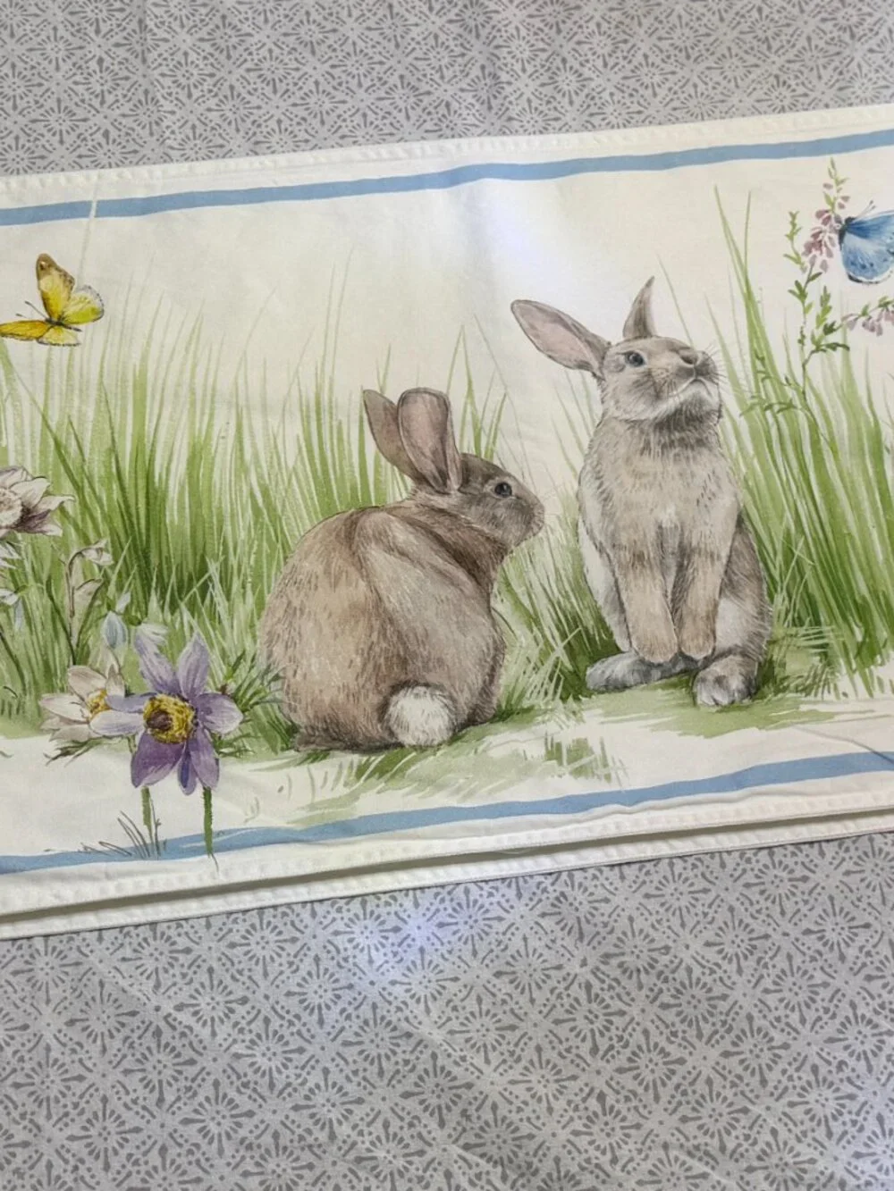 Williams Sonoma Easter Bunny Table Runner 16x100